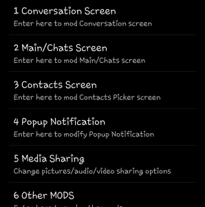 WhatsApp+ PLUS option