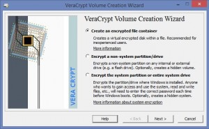 TrueCrypt Volume Creation Wizard